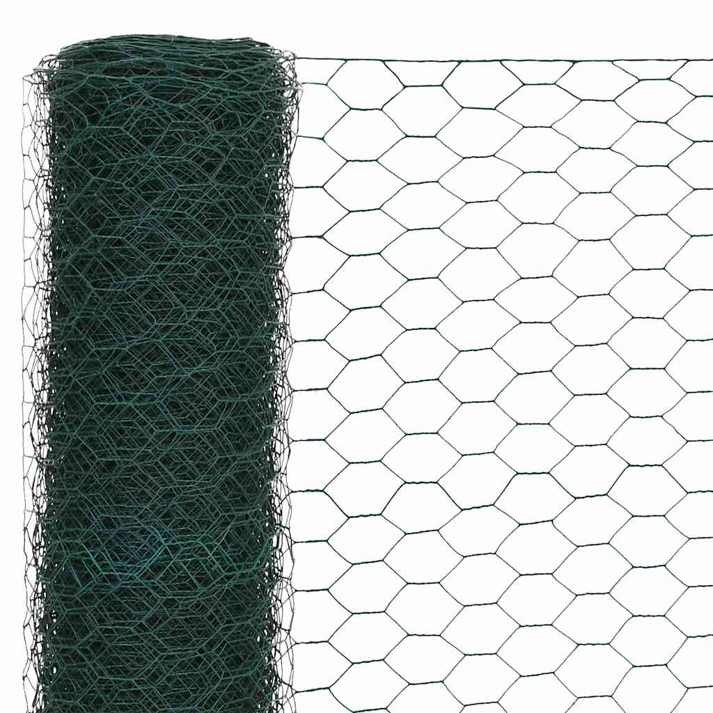 Thumbnail - vidaXL Drahtzaun Stahl mit PVC-Beschichtung 25x1,5 m Grün