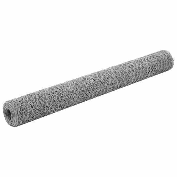 vidaXL kanade traataed, tsingitud teras 25 x 1,2 m, h&otilde;bedane