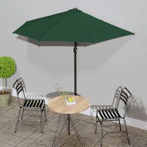 Balkonski senčnik z aluminijastim drogom 270x144 cm zelen