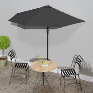 Balkonski senčnik z aluminijastim drogom 270x144 cm antraciten