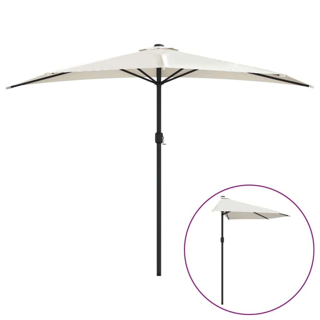 Parasol balkonowy UV 300x155x223cm, piaskowy