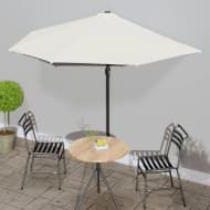 vidaXL Balkonparasol half met