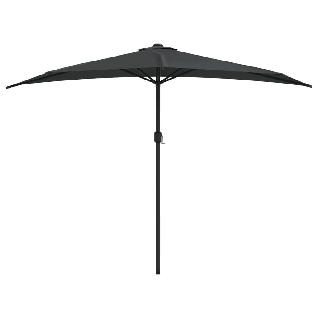 

vidaXL Balkonparasol half met aluminium paal 300x150 cm antraciet