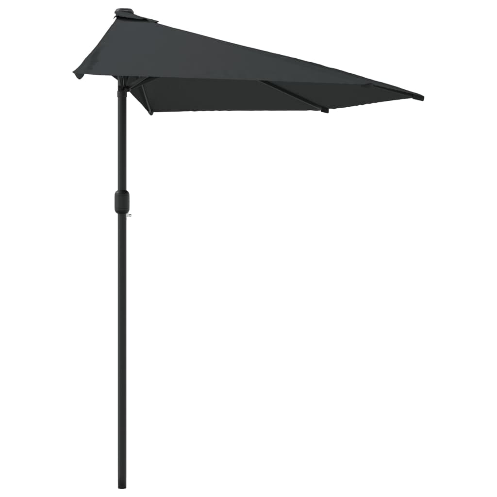 Umbrelă de soare de balcon, tijă aluminiu, antracit, 300x155 cm