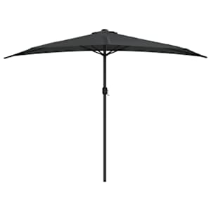 Slunečník na balkon hliníková tyč antracitový 300x155cm půlkruh - obrázek 3