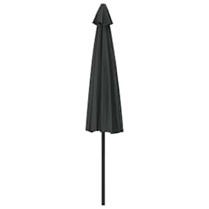 Slunečník na balkon hliníková tyč antracitový 300x155cm půlkruh - obrázek 5