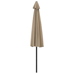 Slunečník na balkon hliníková tyč taupe 300 x 155 cm půlkruh - obrázek 5