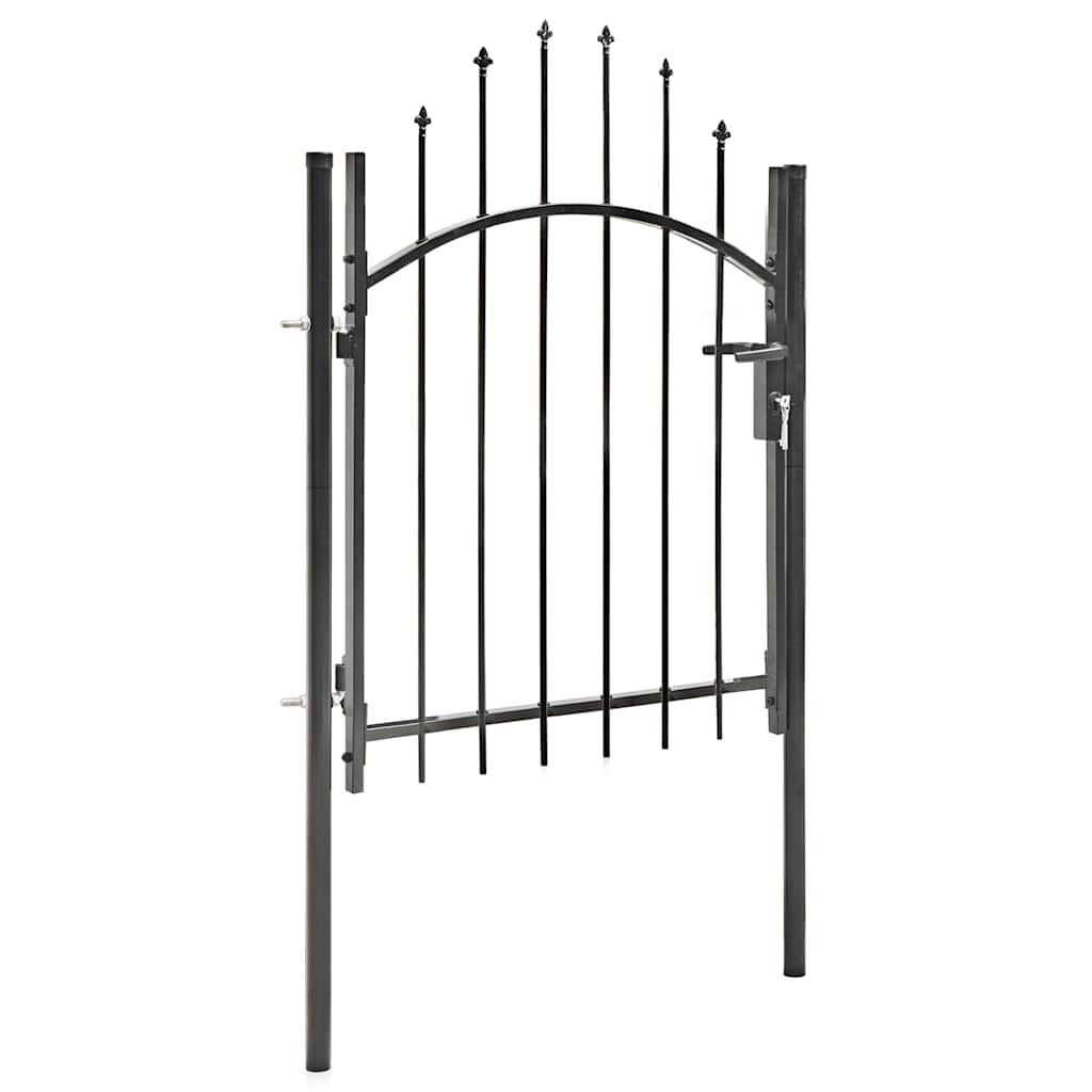 vidaXL Gartentor Stahl 1x1,5 m Schwarz