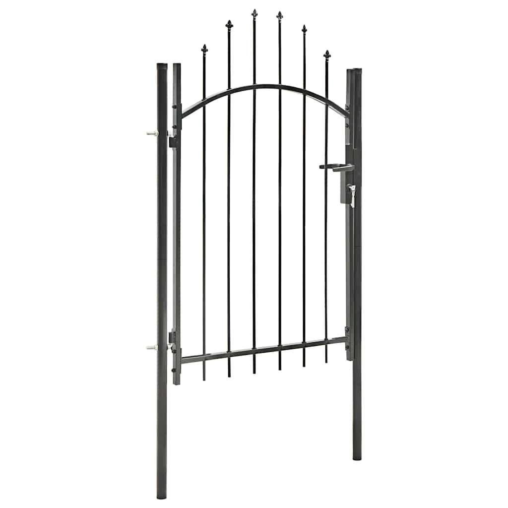 

vidaXL Garden Gate Steel 39.4"x78.7" Black