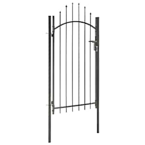 vidaXL Sodo vartai, juodi, 1x2,45m, plienas