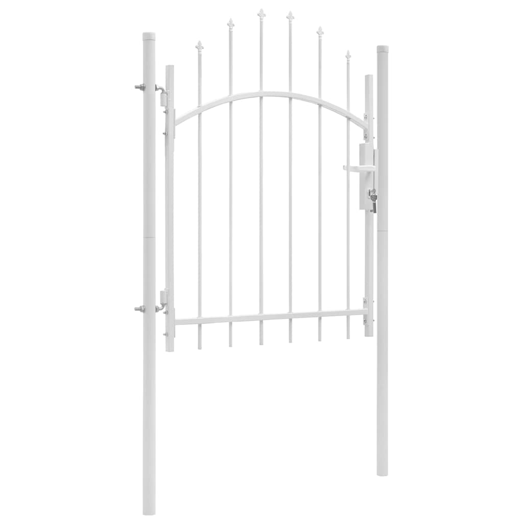 vidaXL Gartentor Stahl 1x1,75 m Weiß