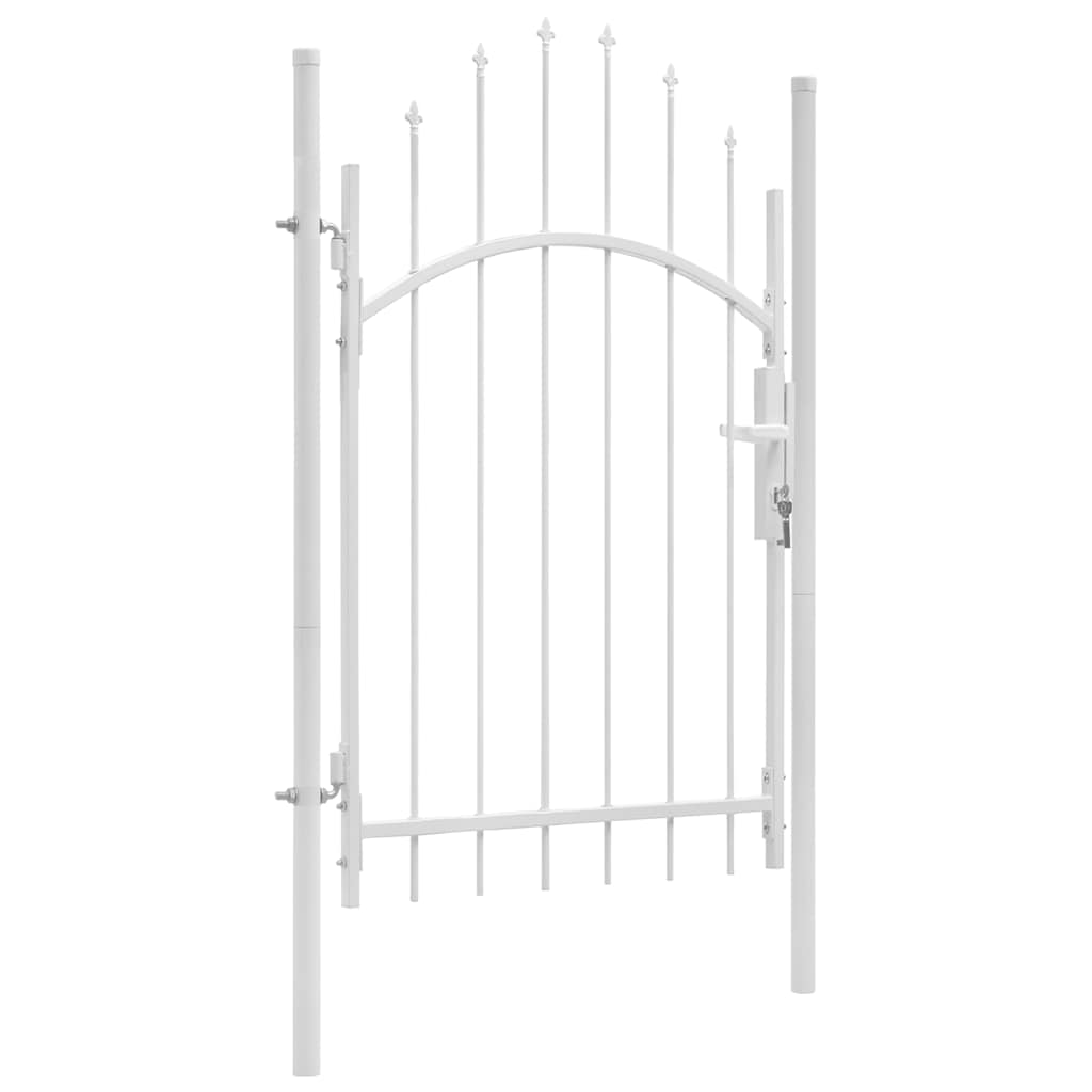 vidaXL Gartentor Stahl 1x2,25 m Weiß