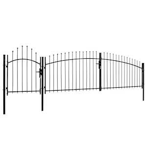 vidaXL Sodo vartai, juodi, 1,5x5m, plienas