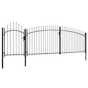 vidaXL Sodo vartai, juodi, 2x5m, plienas