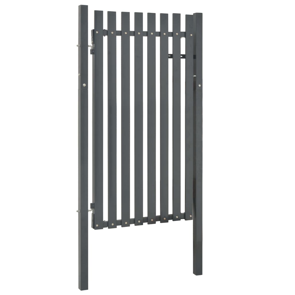 vidaXL Puerta de valla de acero 103x170 cm gris antracita