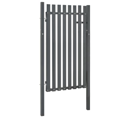 vidaXL Puerta de valla de acero 103x170 cm gris antracita