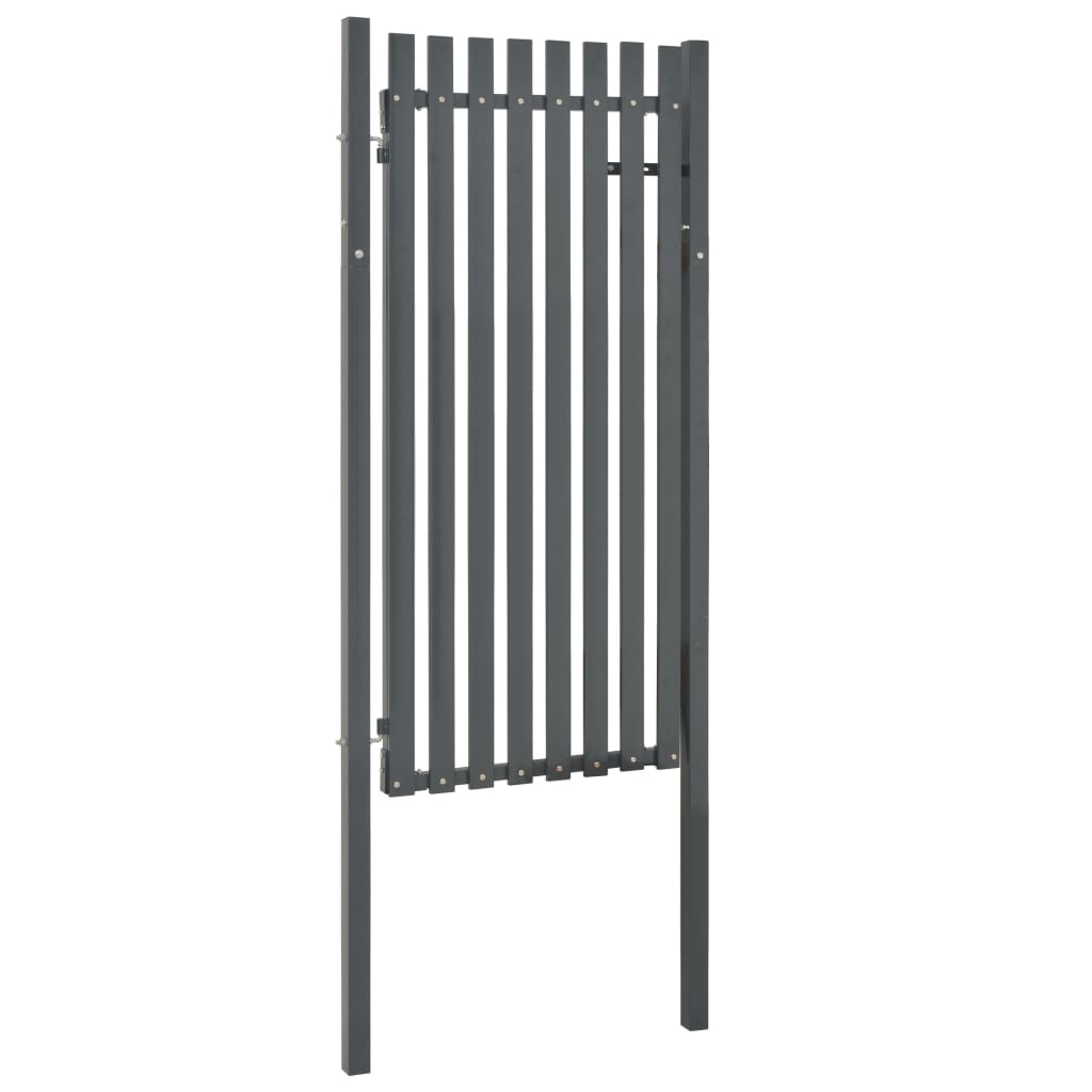 vidaXL Puerta de valla de acero 103x195 cm gris antracita