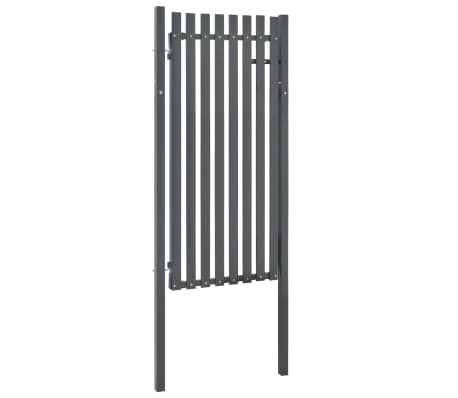 vidaXL Puerta de valla de acero 103x195 cm gris antracita