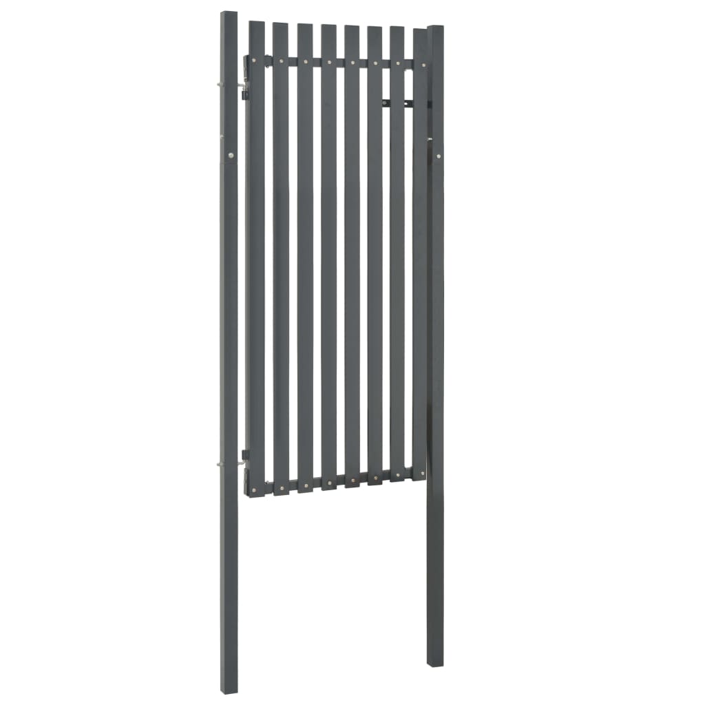 vidaXL Puerta de valla de acero 103x225 cm gris antracita