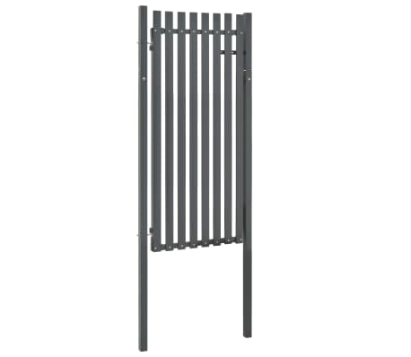 vidaXL Puerta de valla de acero 103x225 cm gris antracita