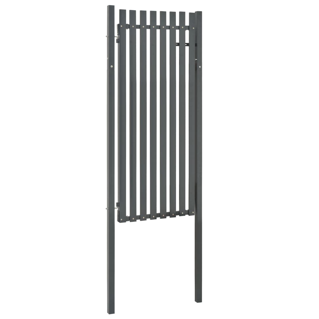 vidaXL Puerta de valla de acero 103x245 cm gris antracita
