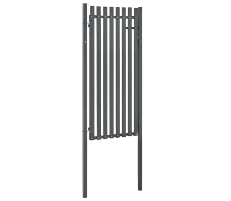 vidaXL Puerta de valla de acero 103x245 cm gris antracita