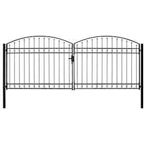 Ograjna vrata ASSEN dvojna vrata z obokanim zgornjim delom jeklo 400x175 cm