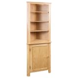 vidaXL Hjørneskap heltre eik 59x36x180 cm