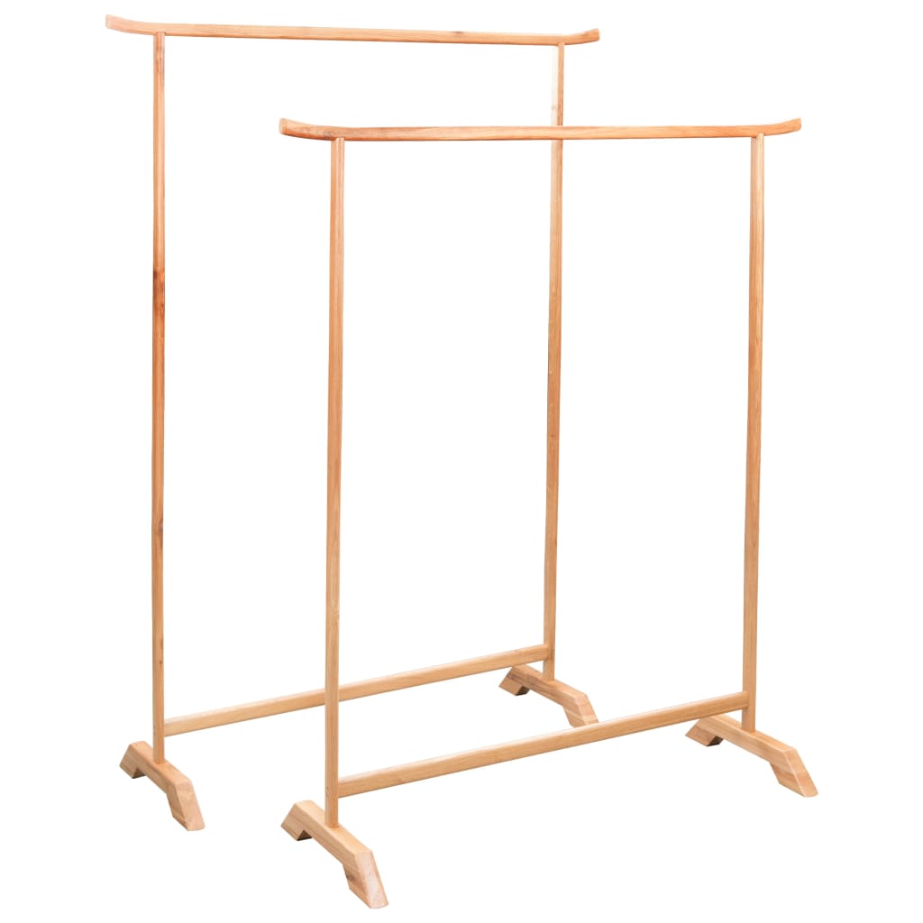 

vidaXL Clothes Racks 2 pcs Solid Oak Wood