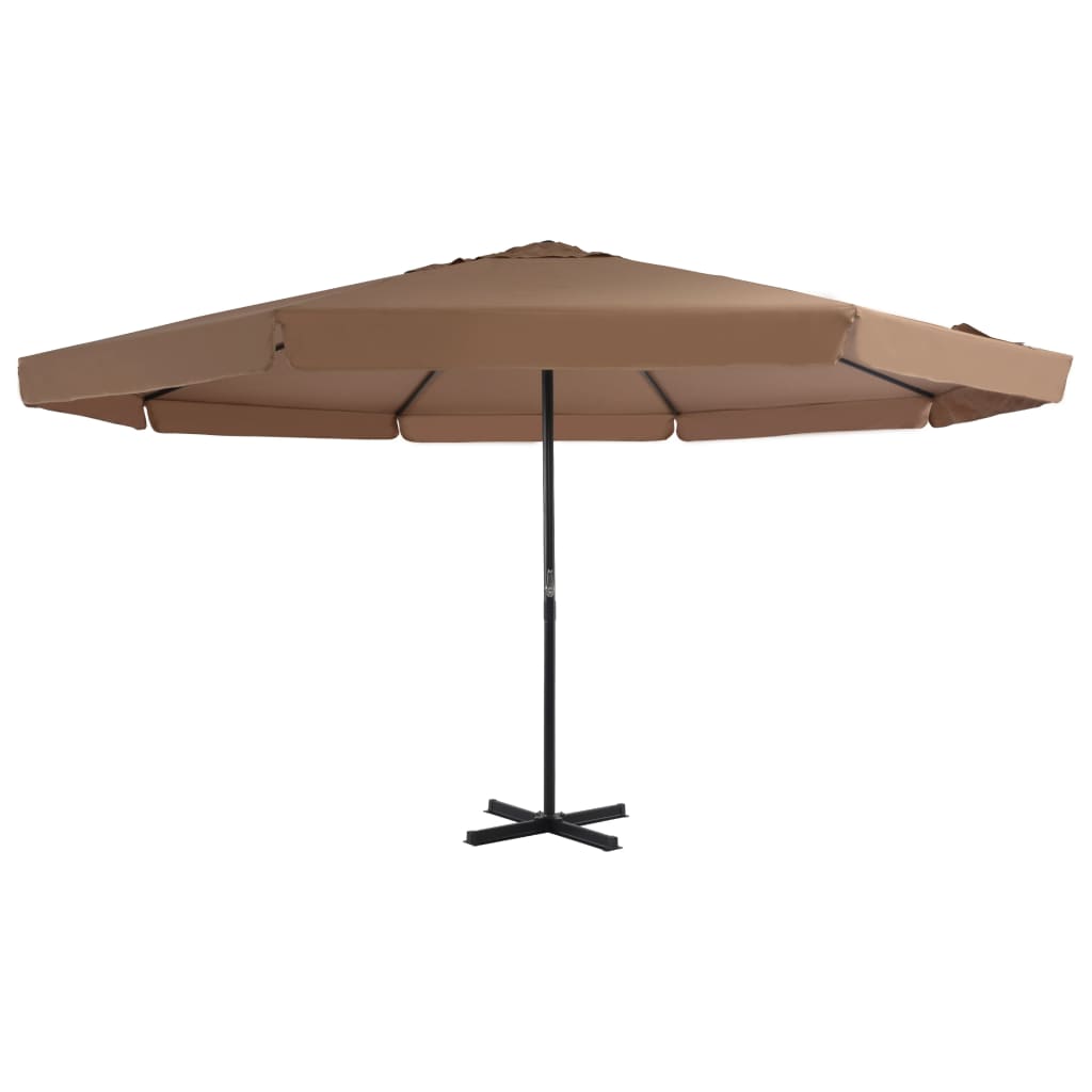 vidaXL Umbrelă soare exterior cu stâlp aluminiu gri taupe 500 cm