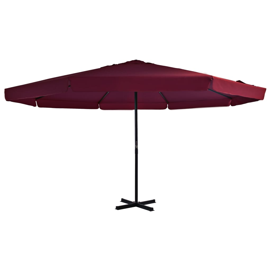 Sonnenschirm mit Aluminium-Mast 500 cm Bordeauxrot kaufen