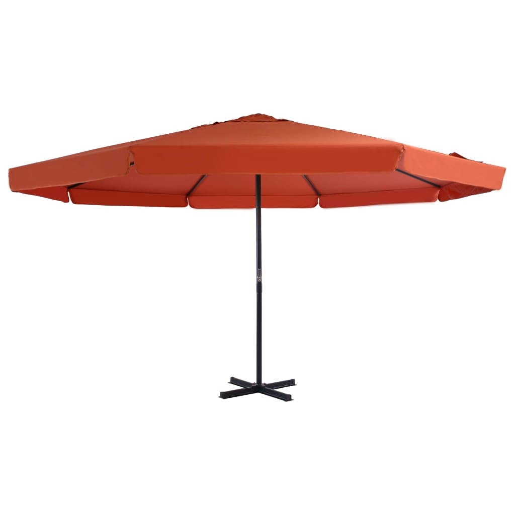 vidaXL udendørs parasol aluminiumsstang 500 cm terracotta