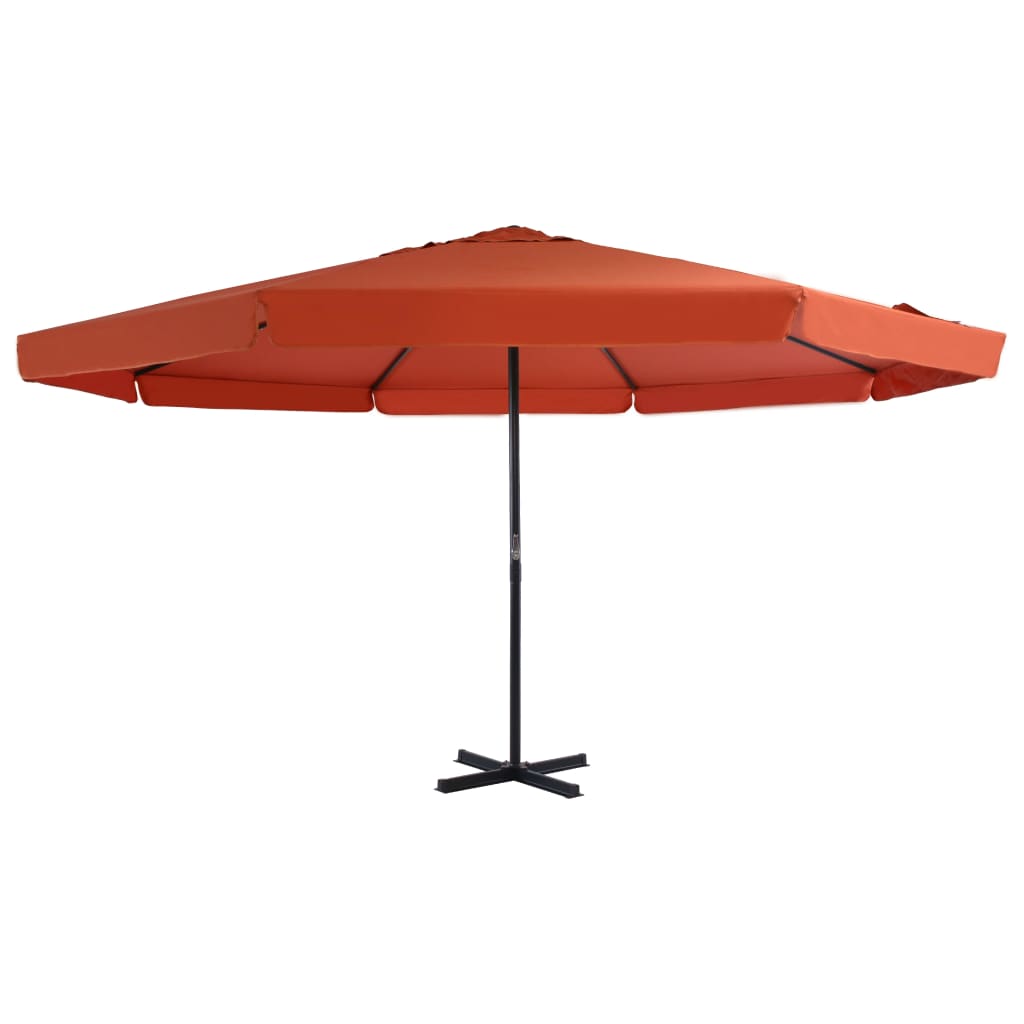 vidaXL Umbrelă de soare exterior cu stâlp aluminiu, cărămiziu, 500 cm