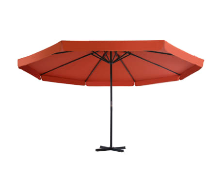 vidaXL udendørs parasol aluminiumsstang 500 cm terracotta