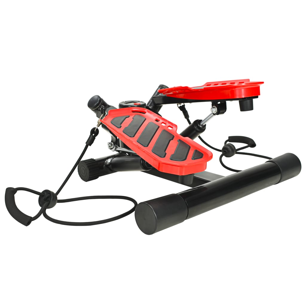 vidaXL Swing Stepper with Resistance Cords Black and Red