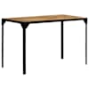 vidaXL s&ouml;&ouml;gilaud, t&ouml;&ouml;tlemata mangopuit ja teras, 120 cm