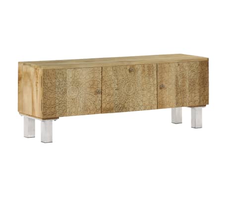 vidaXL Mueble para TV de madera maciza de mango 118x30x45 cm | vidaXL.es