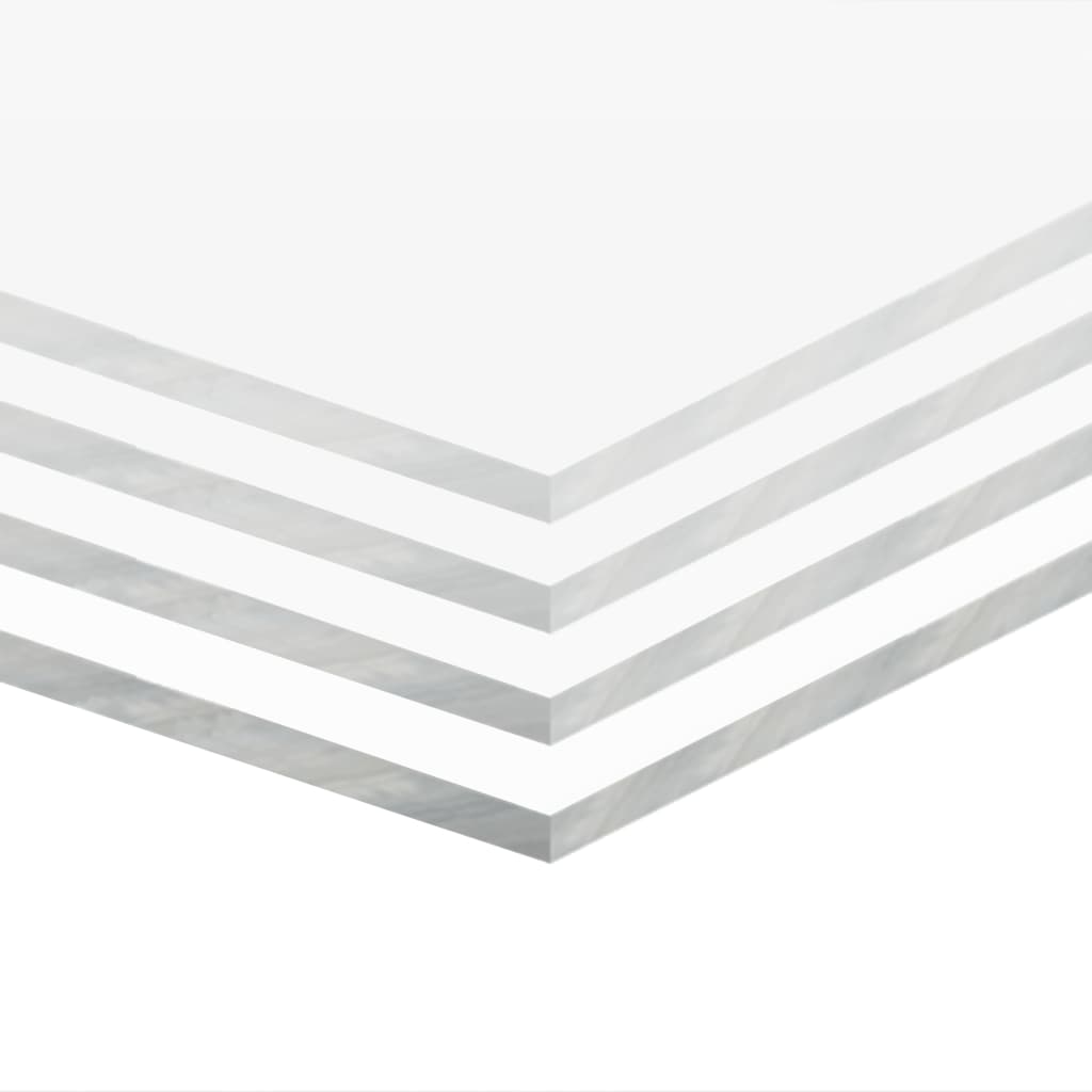 

vidaXL Acrylplaten 600x1200x4 mm transparant 4 st