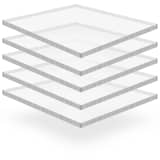 vidaXL Clear Acrylic Glass Sheets 5 pcs 40x60 cm 15 mm