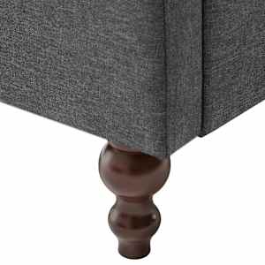 Křeslo tmavě šedé textil - obrázek 6