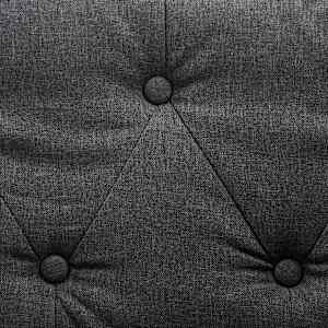 Křeslo tmavě šedé textil - obrázek 8