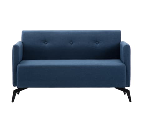 vidaXL 2-personers sofa 115x60x67 cm stofbetræk blå