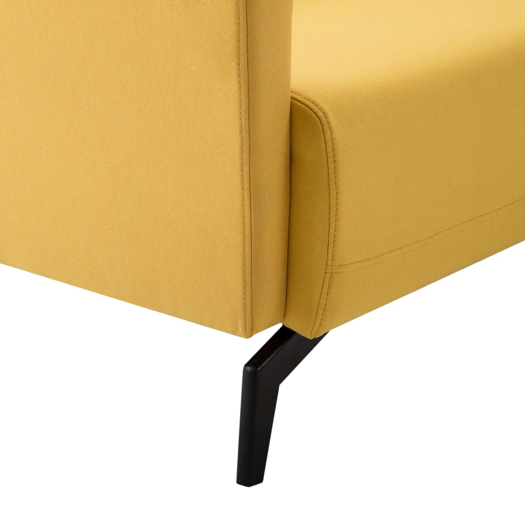 Dvivietė sofa, audinio apmušalas, 115x60x67cm, geltona | Stepinfit