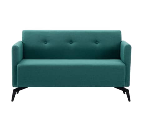 vidaXL 2-Sitzer-Sofa Stoff 115x60x67 cm Grün