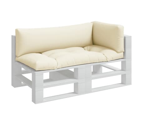 vidaXL パレットクッション 3点 サンド ファブリック