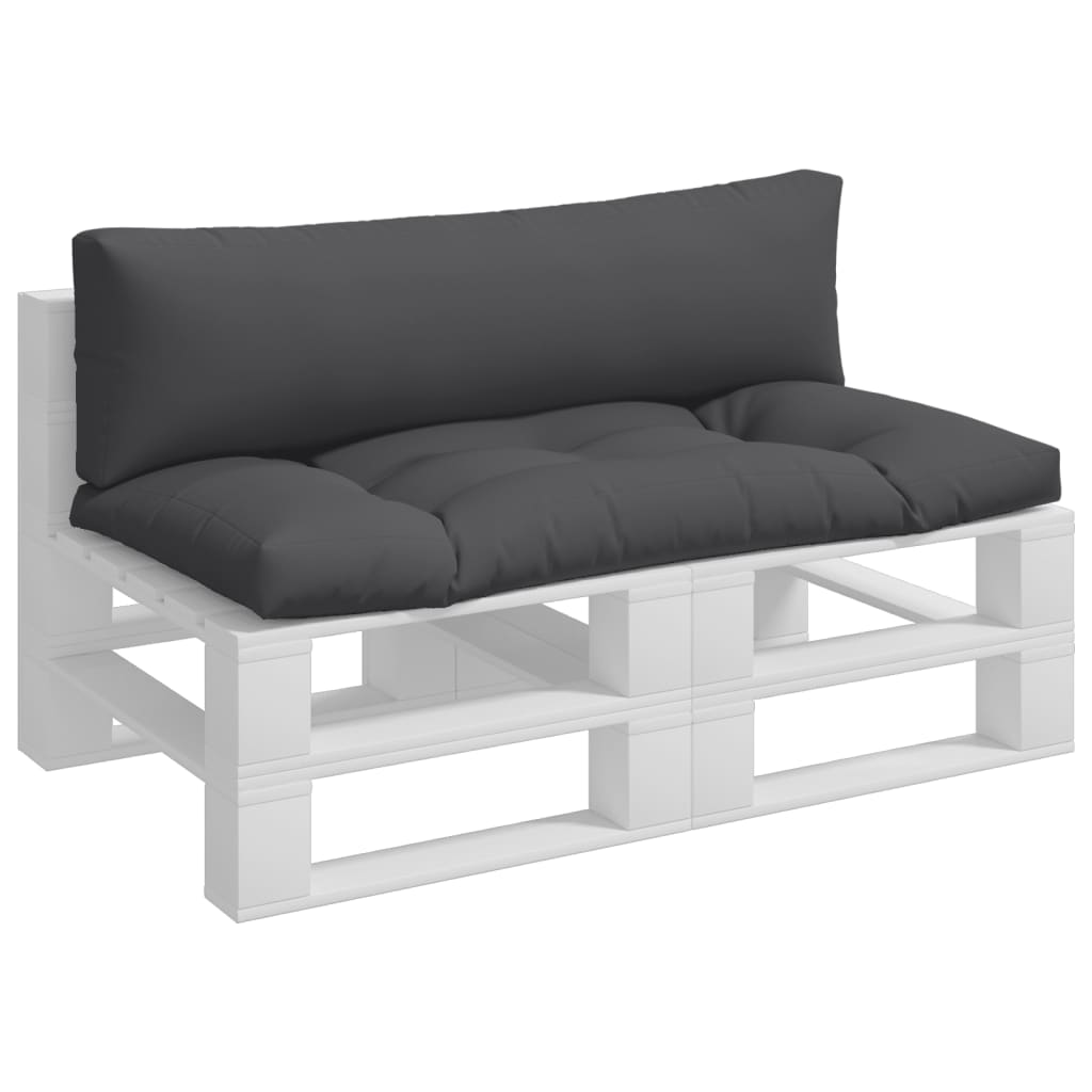 

vidaXL Palletkussens 2 st polyester grijs
