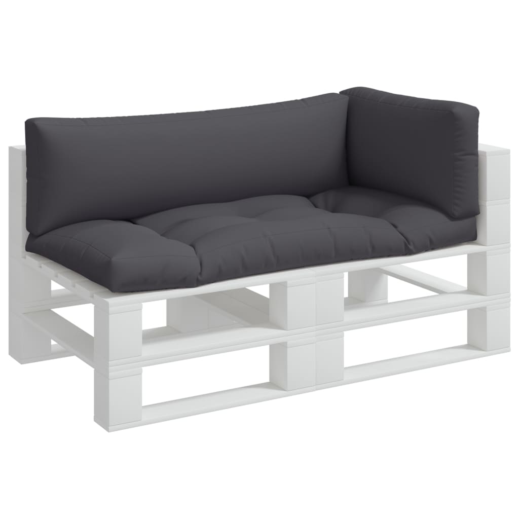 

vidaXL Palletkussens 3 st polyester grijs