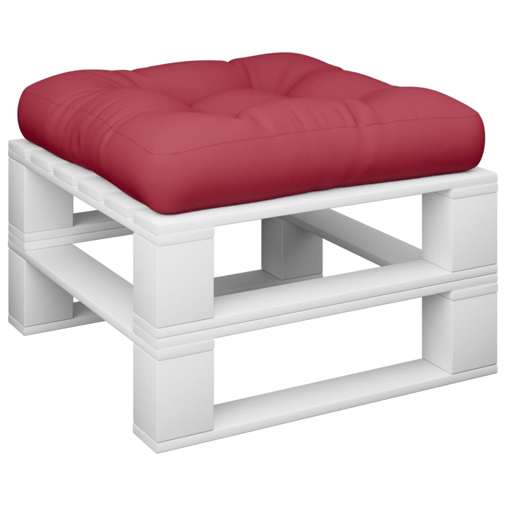 

vidaXL Palletkussen 58x58x10 cm polyester rood