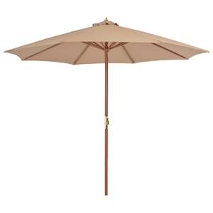 vidaXL p&auml;ikesevari puust postiga 300 cm, pruunikashall