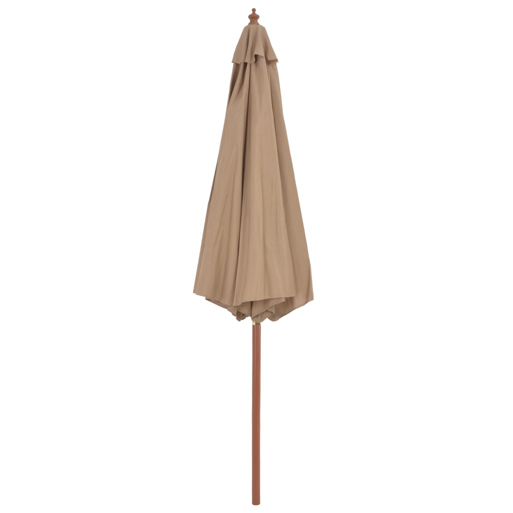 Sonnenschirm mit Holz-Mast 300 cm Taupe | Stepinfit.de
